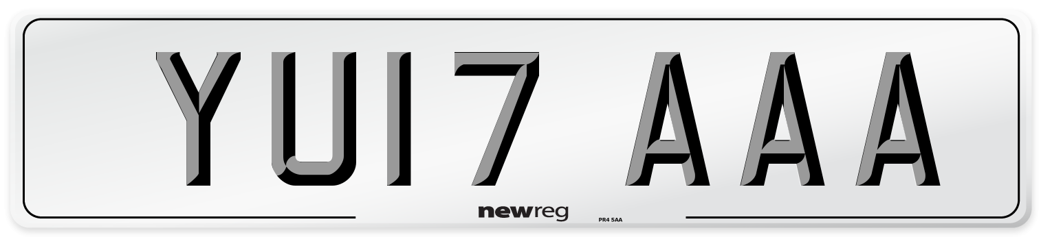 YU17 AAA Number Plate from New Reg